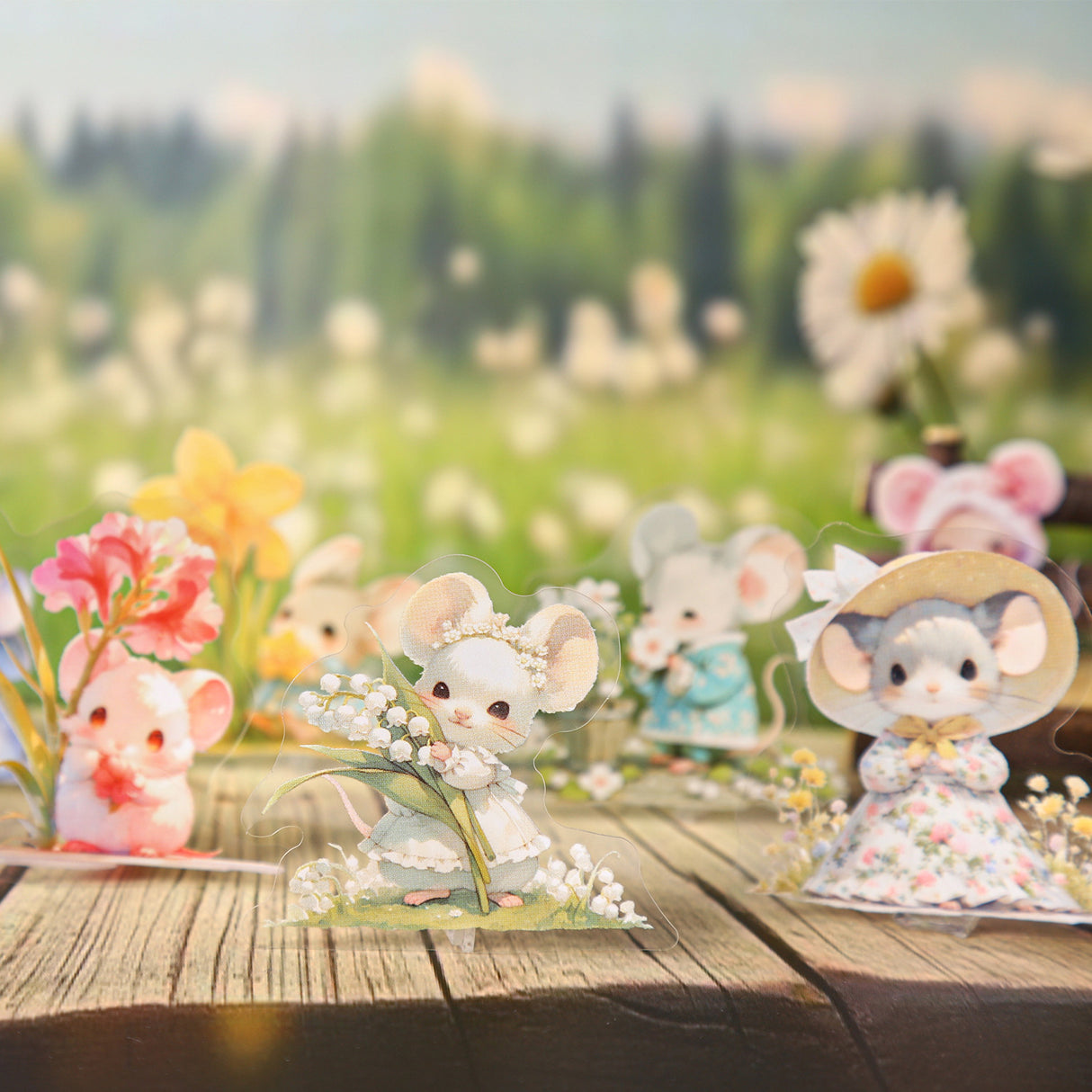 15pcs mouse zizi little dairy sticker pack (S25070804)