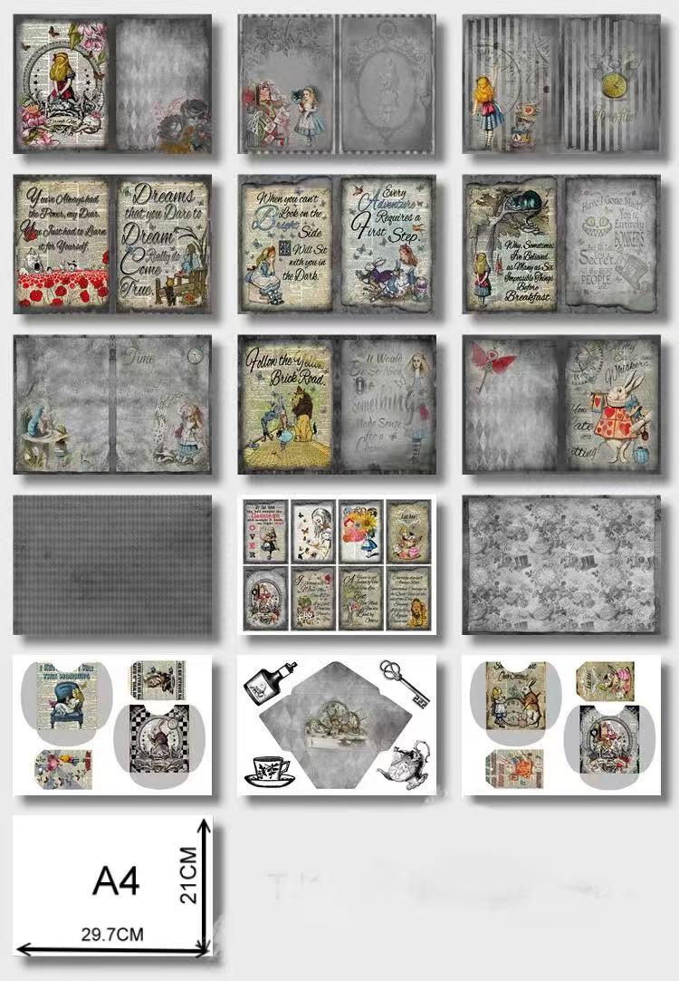 A4 size Alice sticker pack (S25060803)