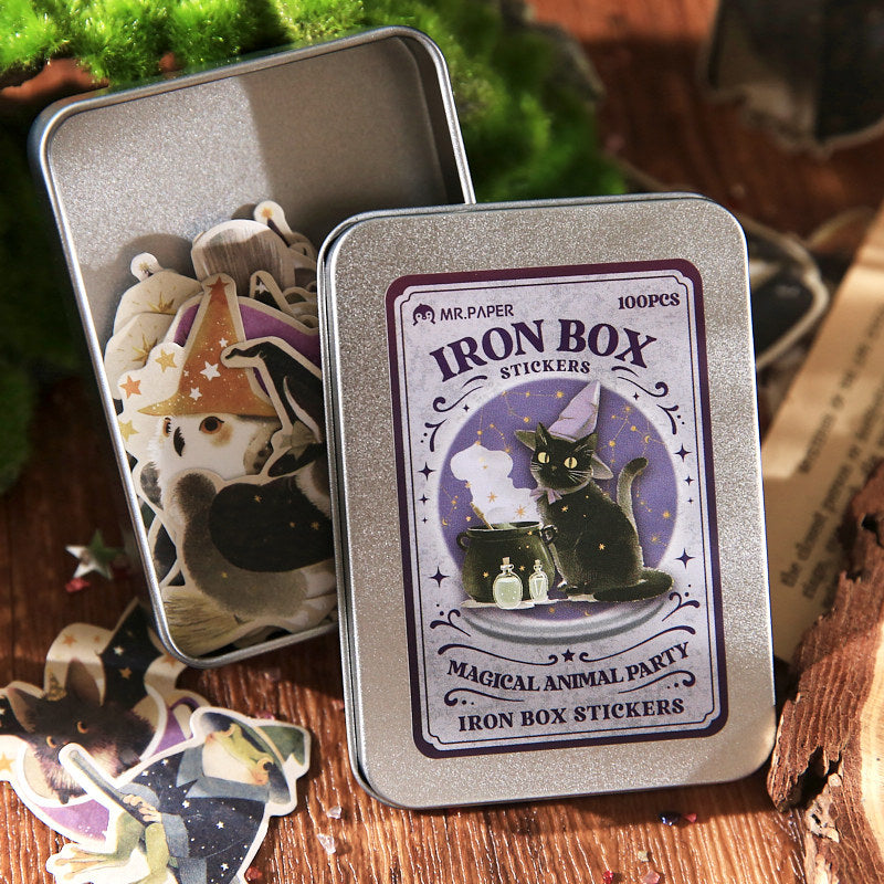 100pcs animal sticker tin box (S25060401)