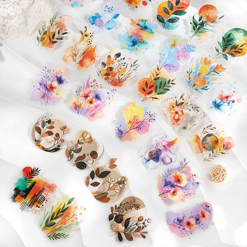 6pcs flower shadow sticker pack (S25072902)