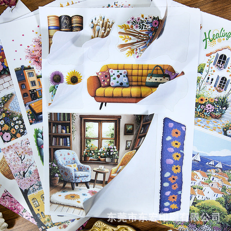 20sheets CHARACTER pre-cut sticker book (TZB25052414)