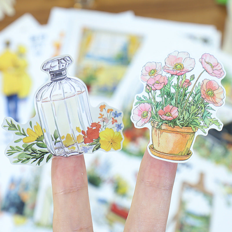 20sheets landscape pre-cut sticker book (TZB25071807)