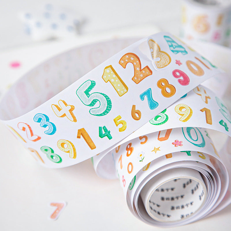 1 roll numbers pre-cut tape (T26040803)