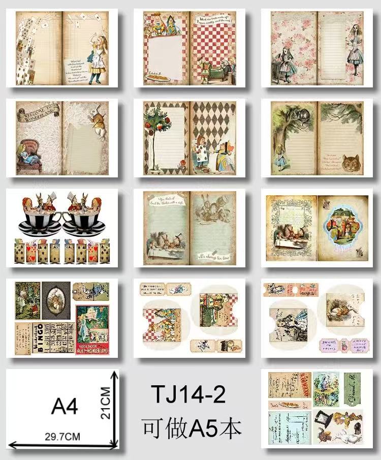 A4 size Alice sticker pack (S25060804)