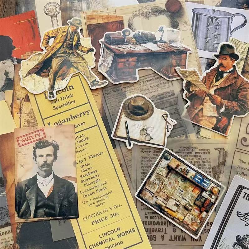 42pcs Detective sticker+paper pack (p25062803)