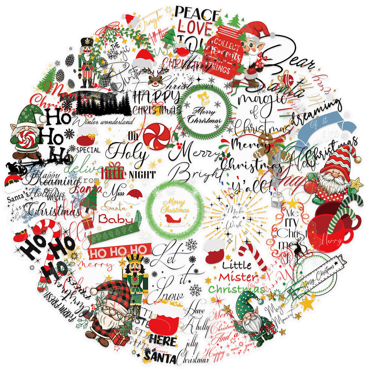 Christmas sticker 50pcs