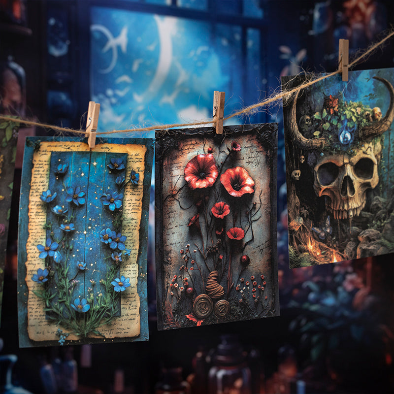 50pcs witch magic book paper pack (P25081901)