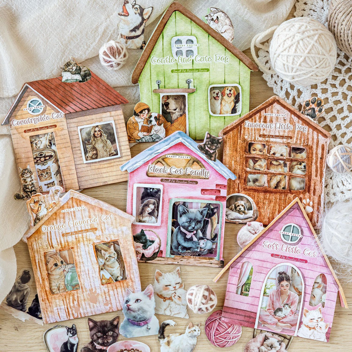 40pcs cat and dog sticker pack (S25070407)