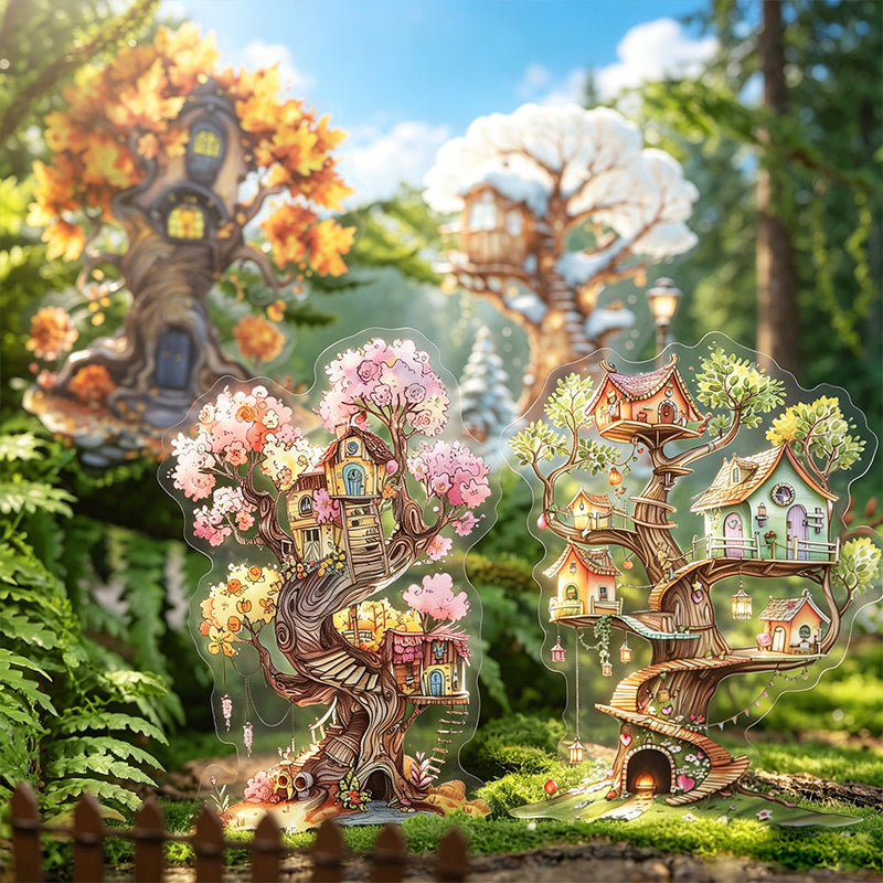 Fairy tree-house sticker pack 12pcs