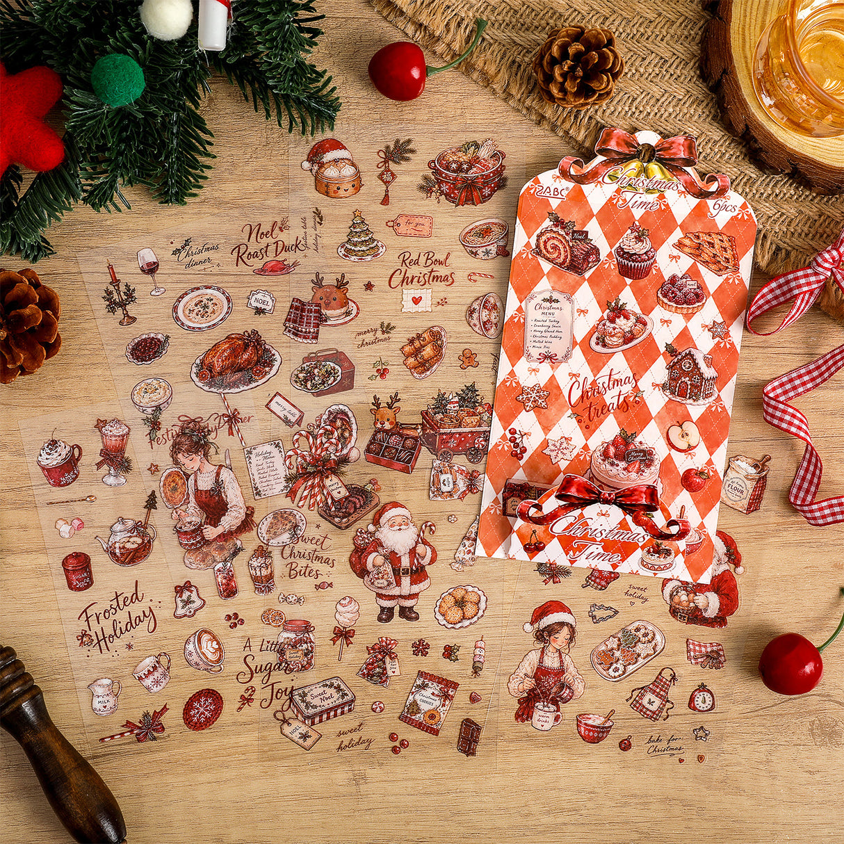 Christmas sticker pack 6 sheets(S26090908)