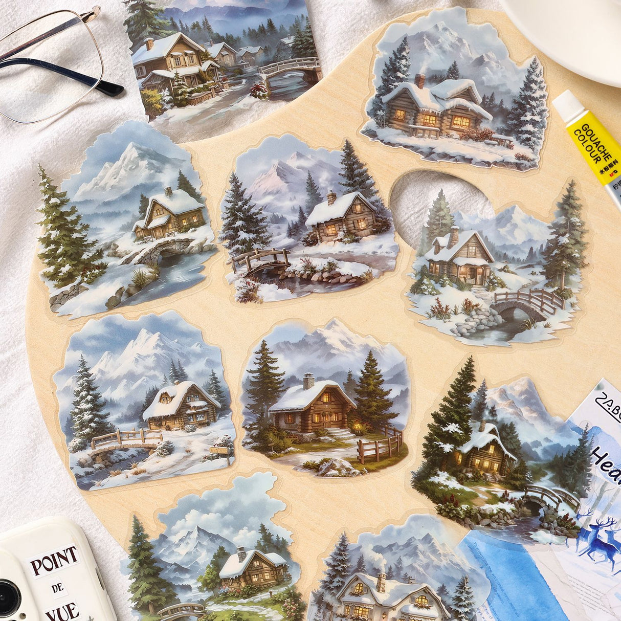 10pcs landscape PET-sticker pack (S25090803)