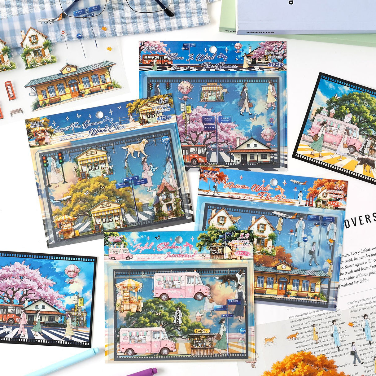 3pcs landscape sticker pack (S25081806)