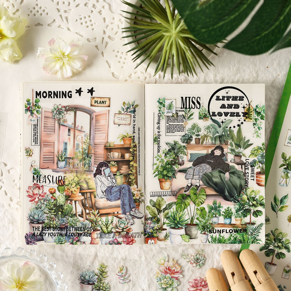 6sheets fruit plants sticker pack (S25082501)