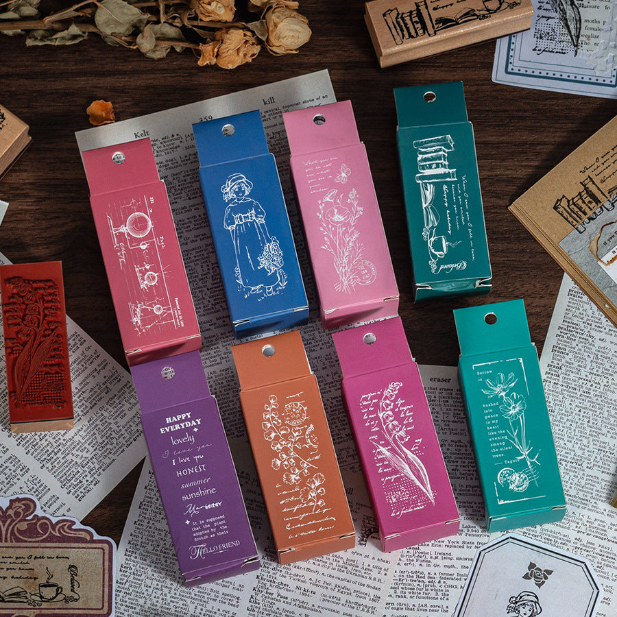 1pc floral wooden-stamp(Z26052001)