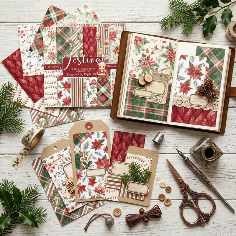 24pcs 6in christmas paper pack(P26060509)