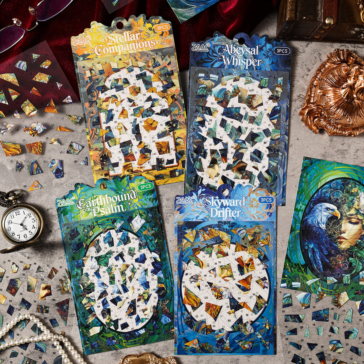 3sheets fantasy puzzle sticker by number (S26032305)