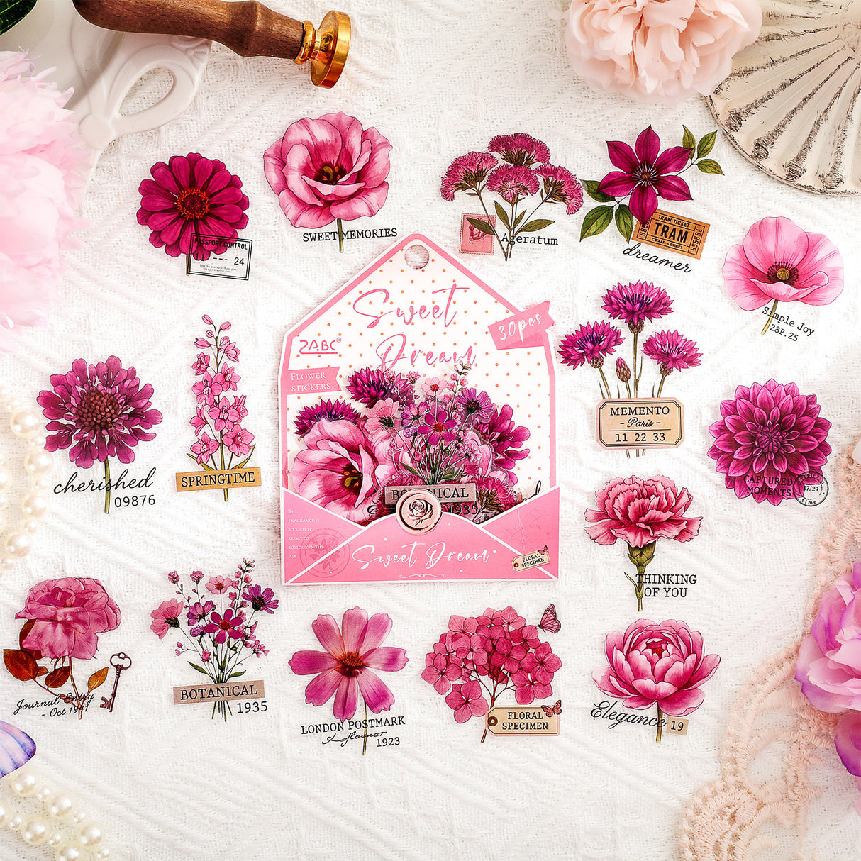 Flower sticker pack 30pcs(S26090909)