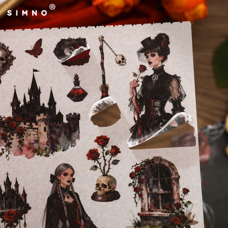50sheets gothic (30sheets sticker+20sheets paper)sticker book (TZB26071401)