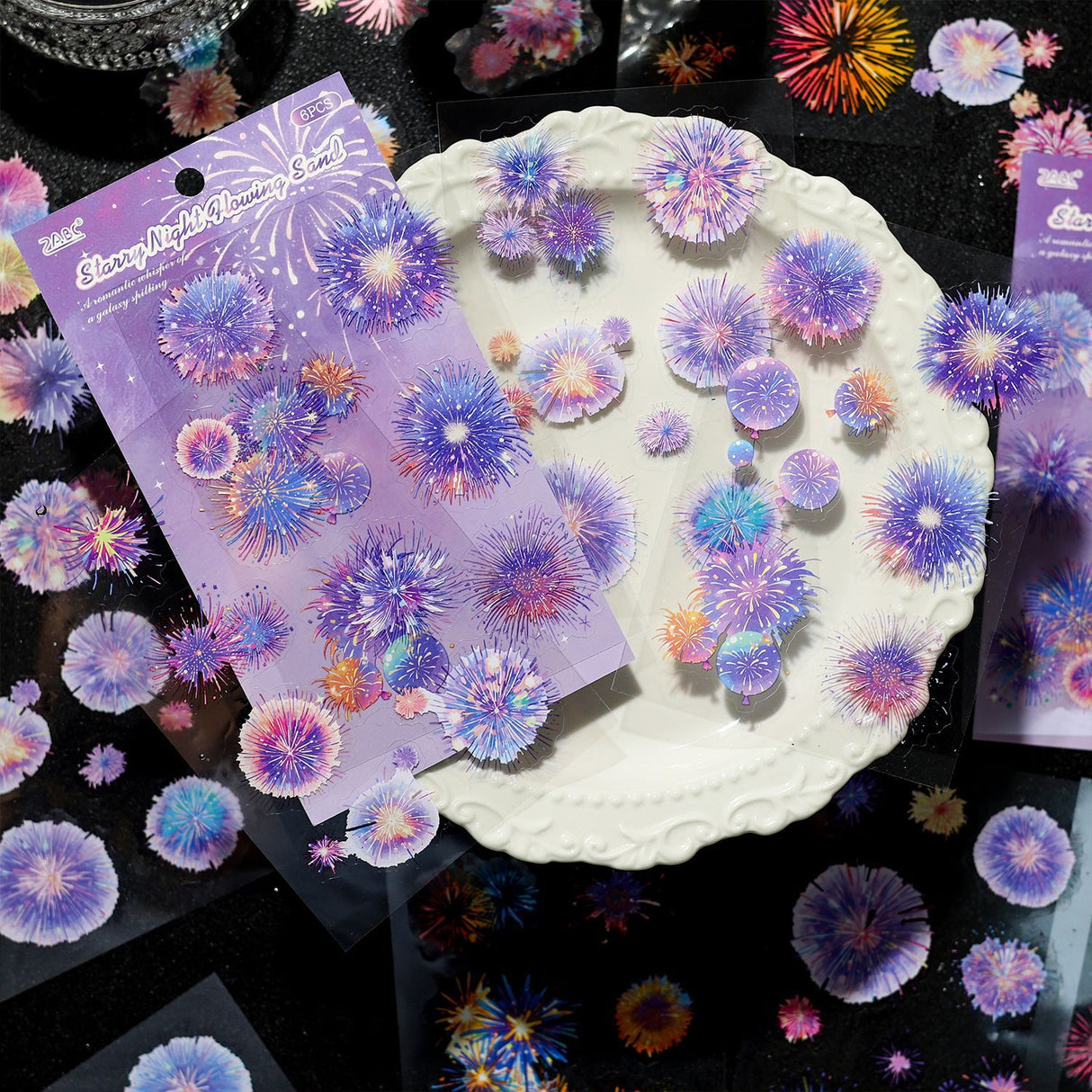 6sheets firework PET-sticker pack (S25092803)