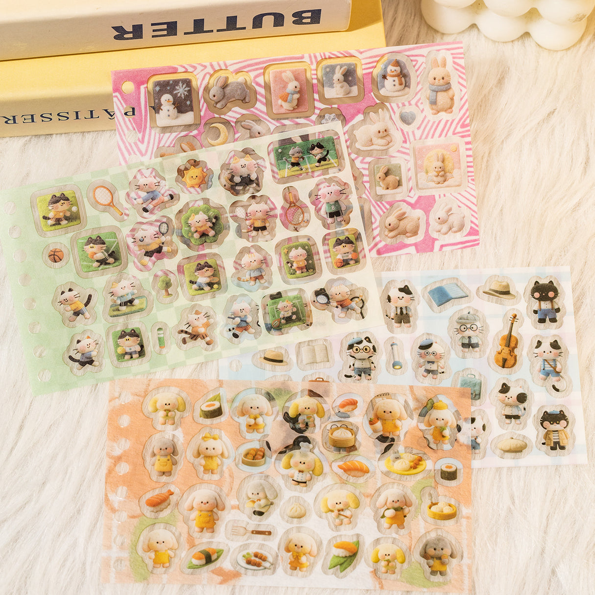 20sheets starry plush sticker book(TZB26040807)