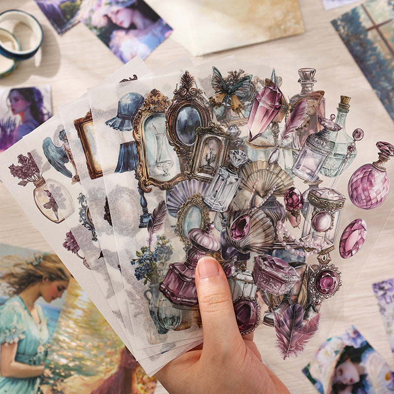 124pcs journal+sticker+paper+tape set (J25041903)