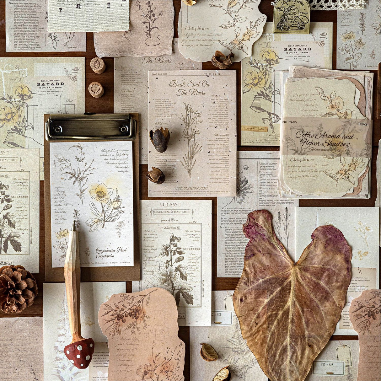 20pcs vintage floral paper pack(P26061809)