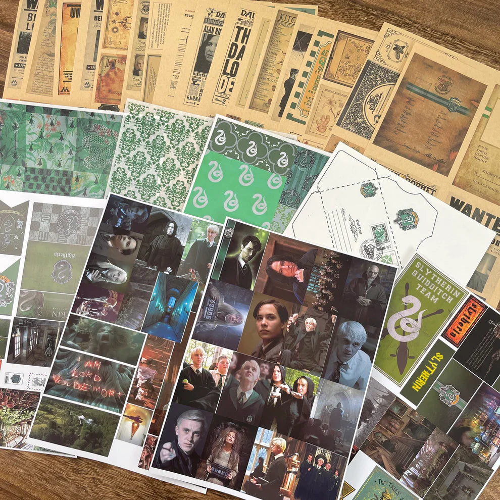 A4 size Slytherin Style paper & sticker 25 pcs(S26011203)