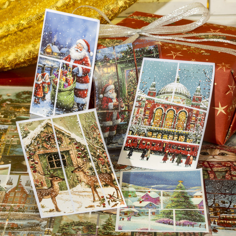 30pcs PET+WASHI Christmas sticker book (TZB25072101)