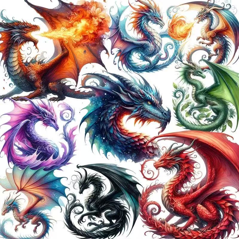 20pcs dragon sticker (S26041301)