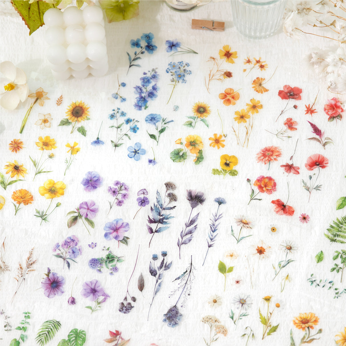 50sheets flower sticker book (TZB25051905)