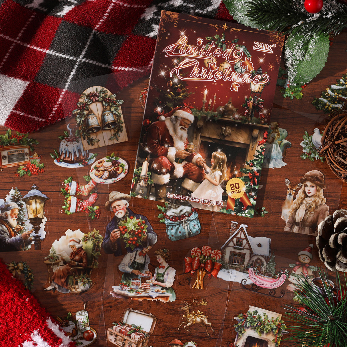 20sheets Christmas PET-sticker book (TZB25081102)