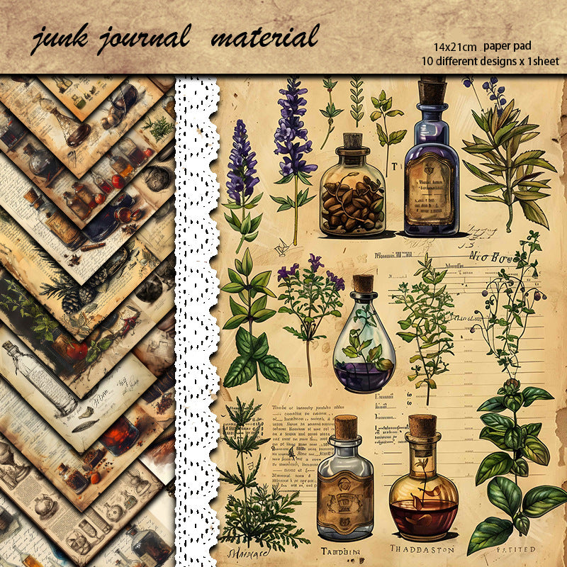 10pcs botanical Lab paper pack (P26061704)