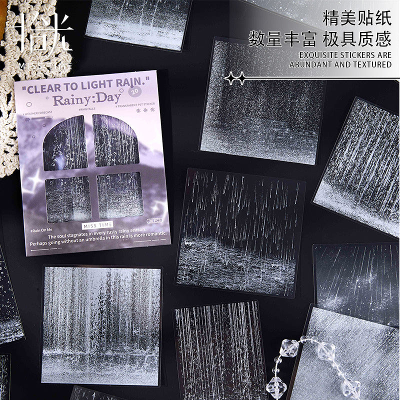 20pcs rainy day sticker pack (S25072208)