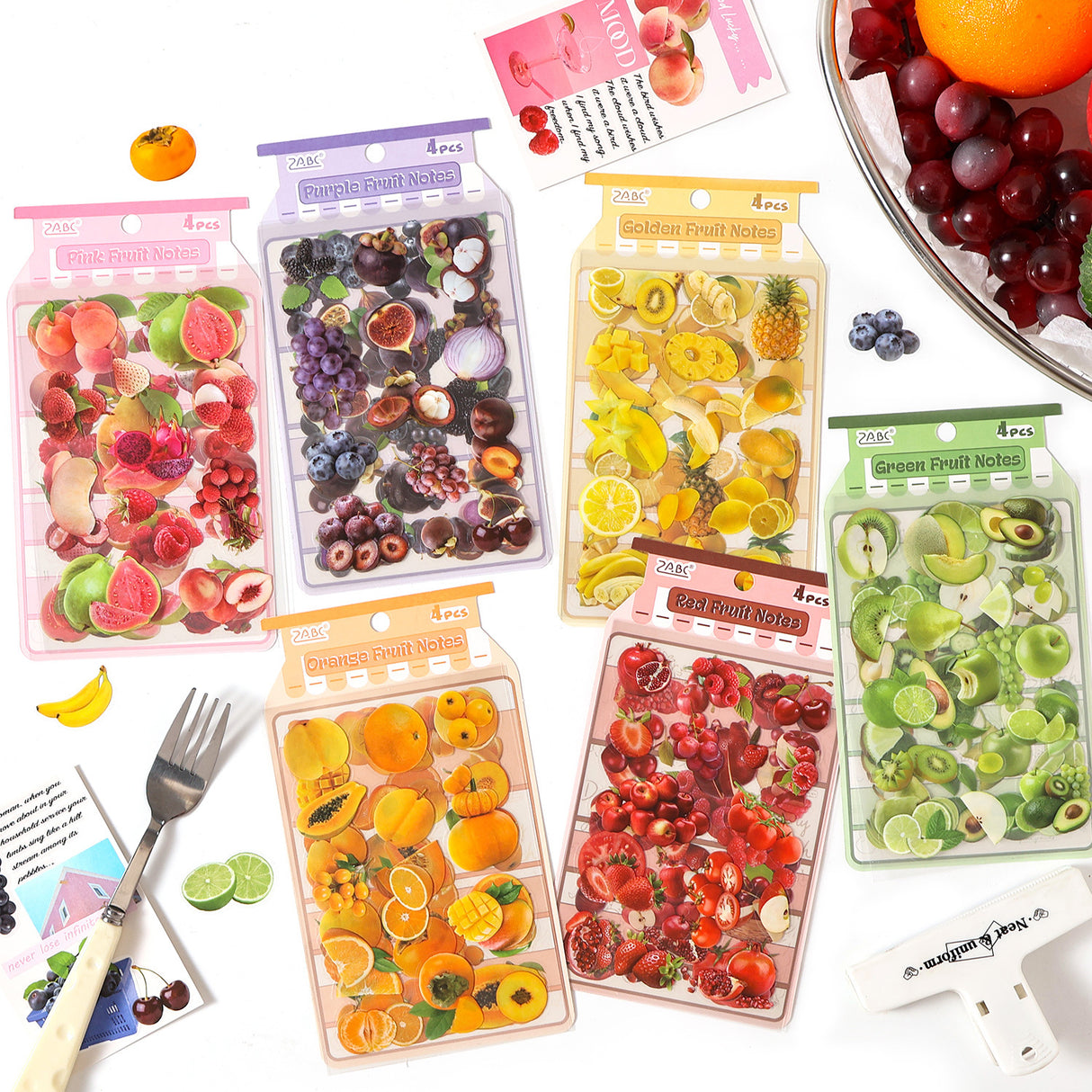 4 sheets fruit PET-sticker pack (S26032601)