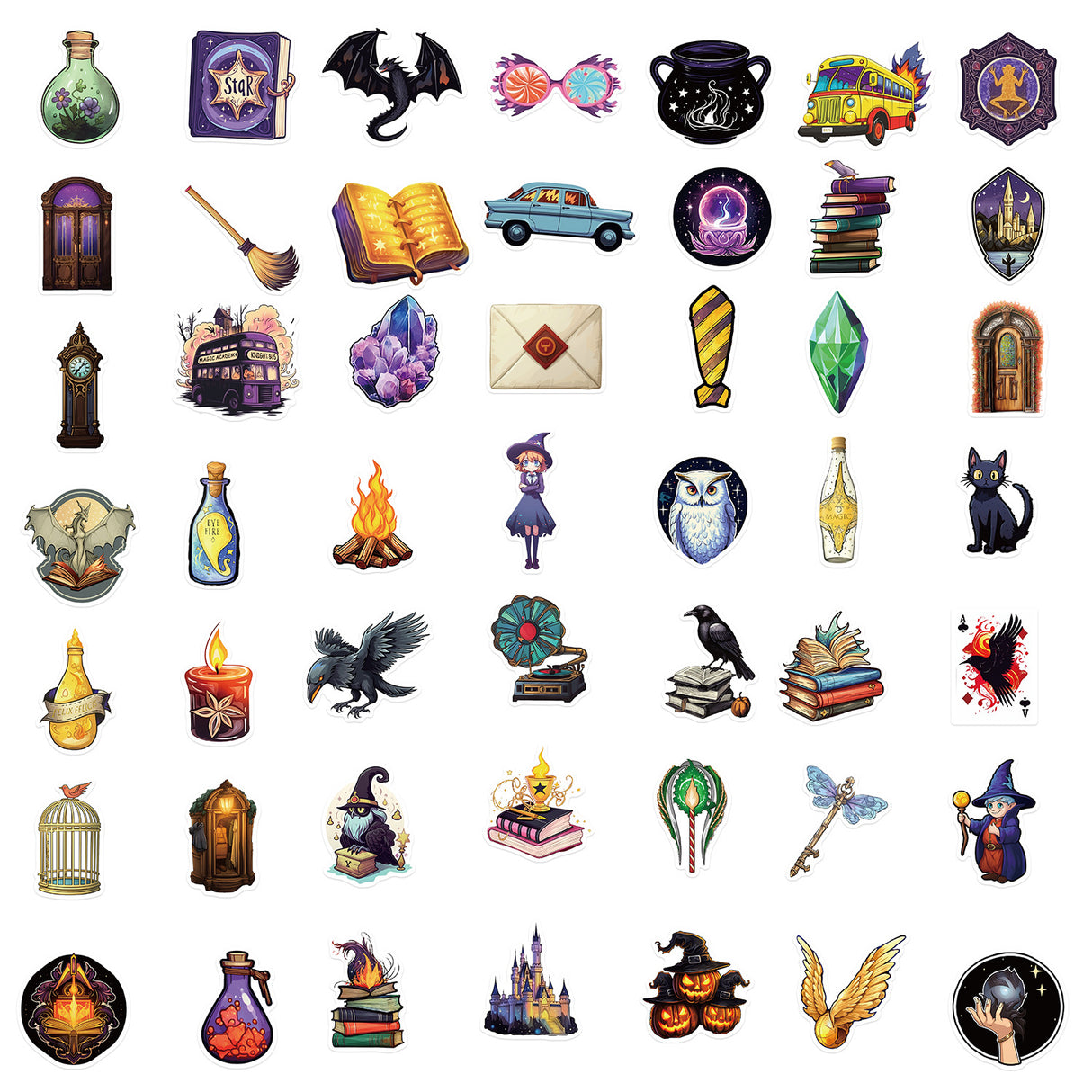 50pcs witch sticker pack (S25062102)
