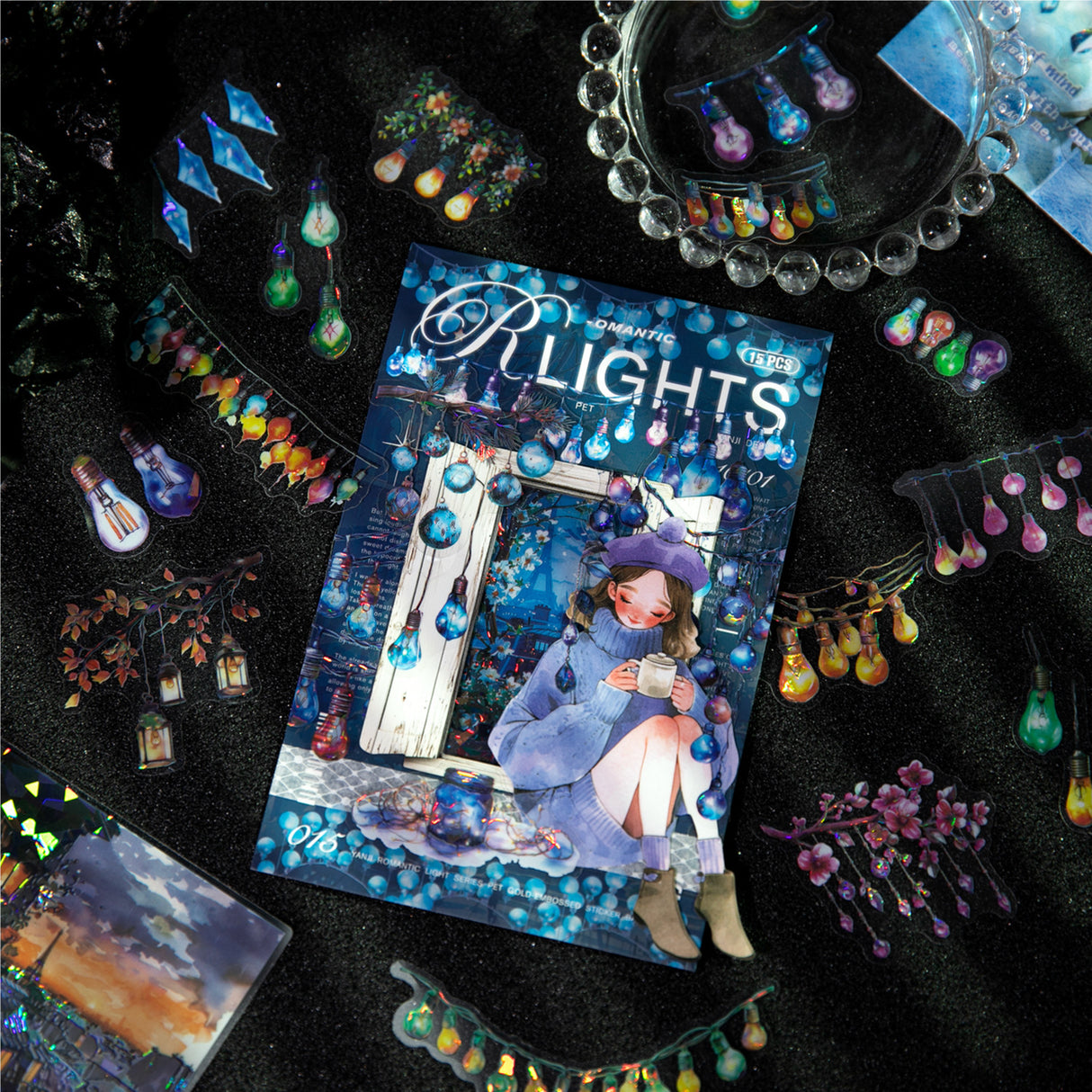 15pcs lights sticker pack (S25071101)
