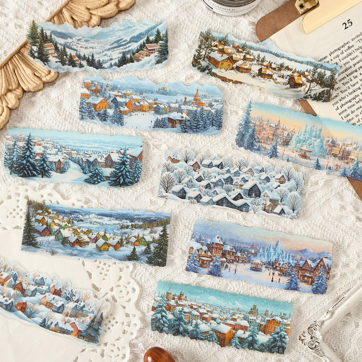 10pcs season landscape PET-sticker pack (S25080301)