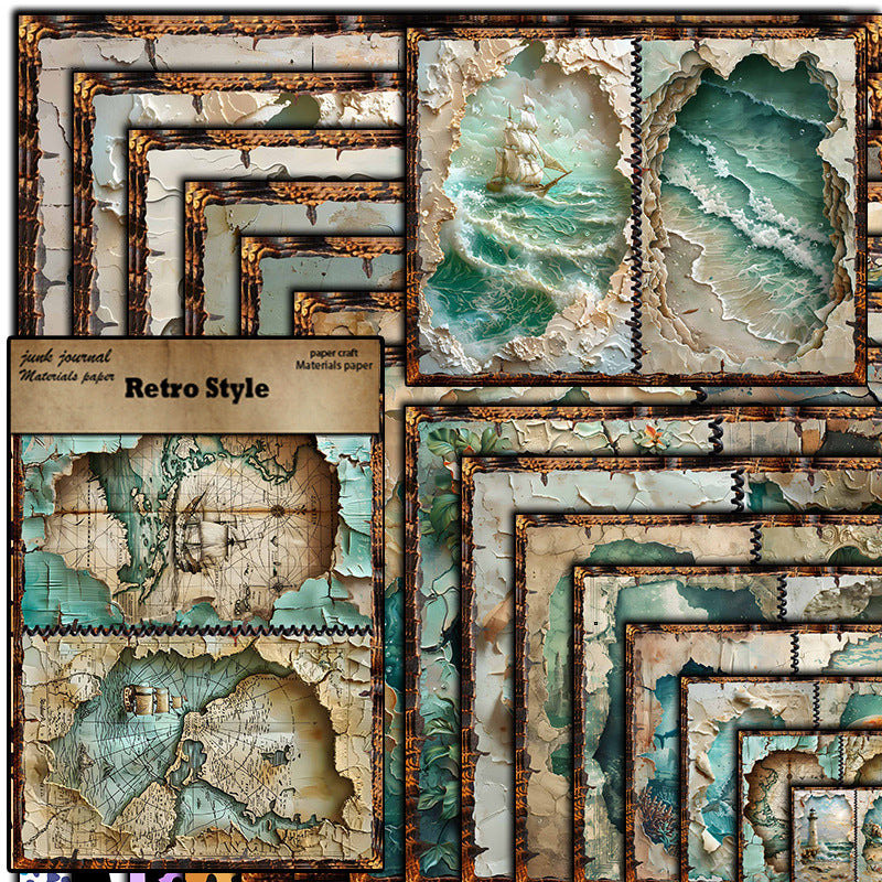 15pcs blue sea A5 size paper pack (P25101506)