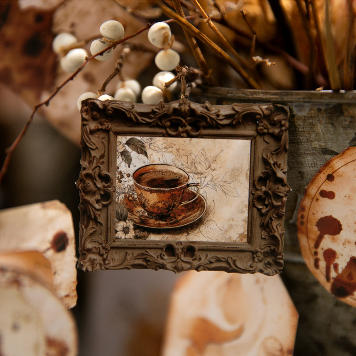 158pcs vintage sticker tin box (S25060706)