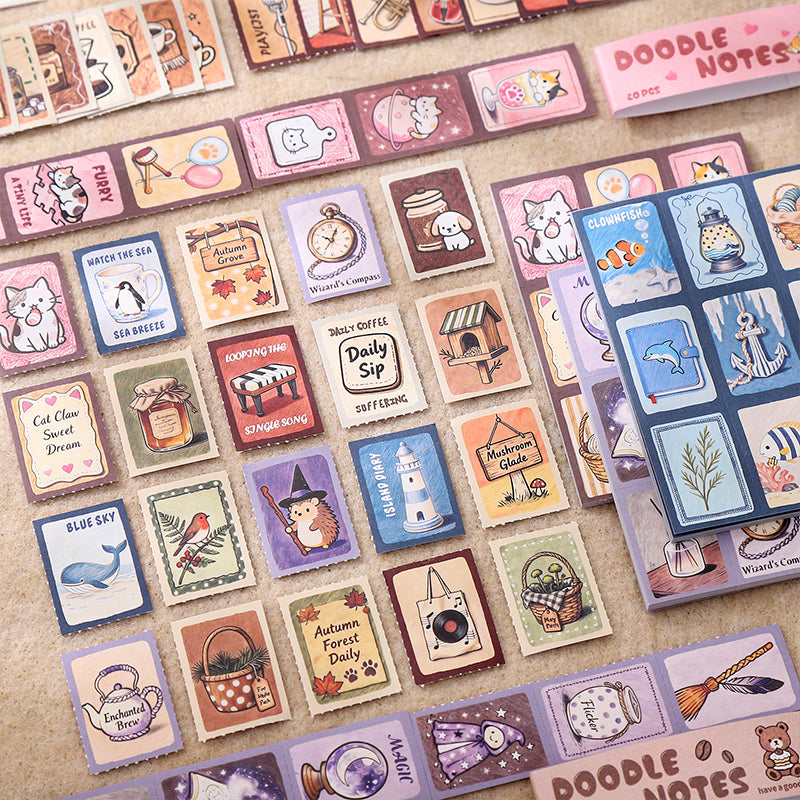 20sheets cute dailylife pre-cut sticker book(TZB26060304)