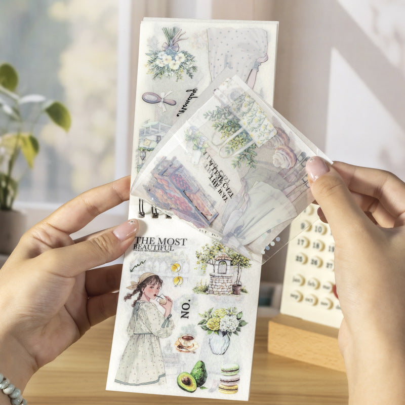 20pcs professional division PET+washi sticker book (TZB25061708)