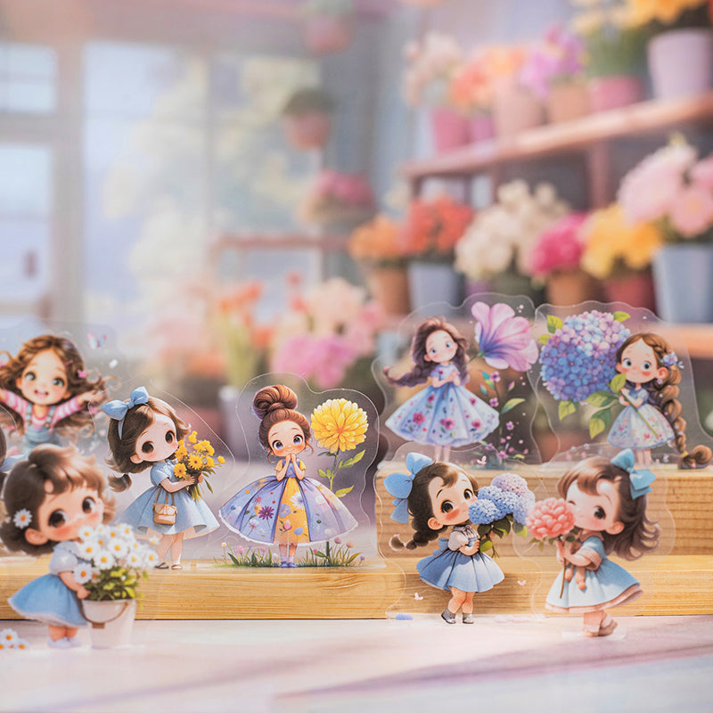 50pcs cute flower girls sticker pack (S25082701)