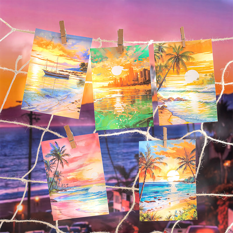 10pcs sunset in california sticker pack (S25071505)