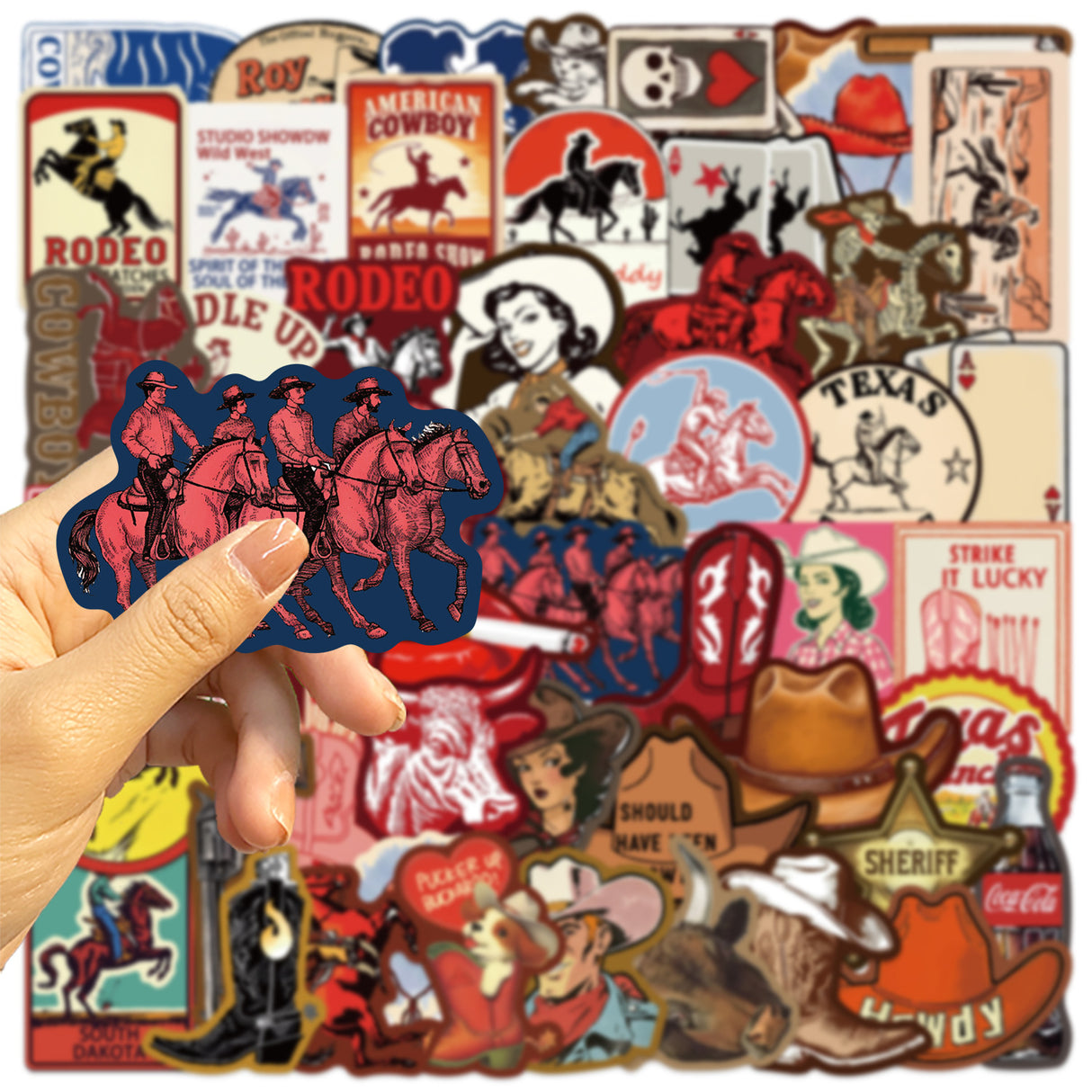 50pcs west cowboy sticker pack (S25081105)