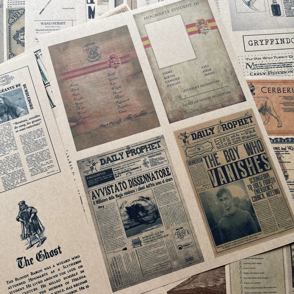 A4 size Gryffindor Style paper & sticker 25 pcs(S26011202)