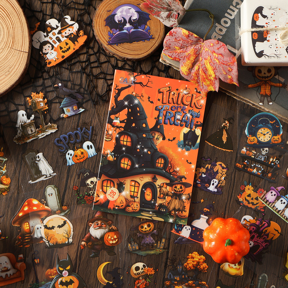 20sheets Halloween PET-sticker book (TZB25081103)