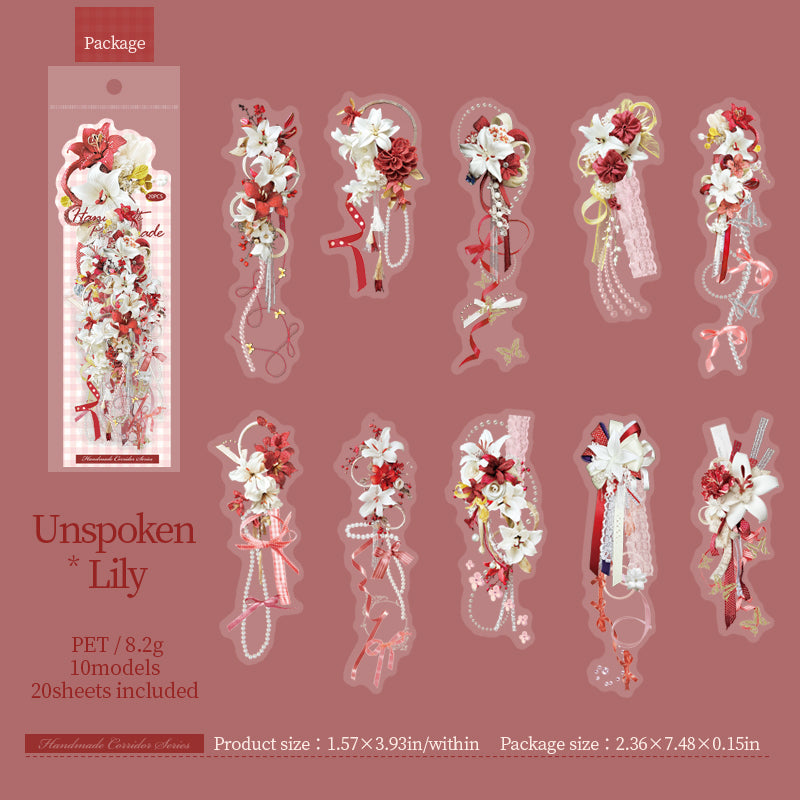 20pcs flower sticker pack(S26062303)