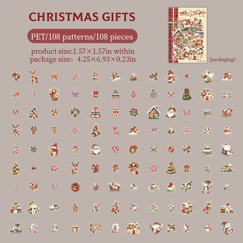 108pcs christmas sticker pack(S26082603)