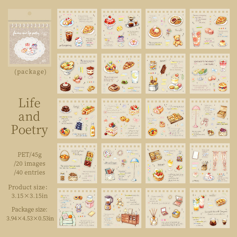 40sheets floral pre-cut sticker book(TZB26060303)