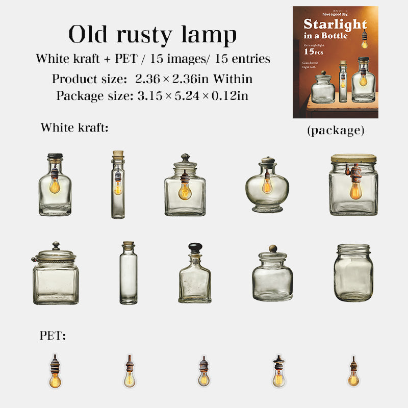 15pcs light in bottle sticker pack(S25121603)